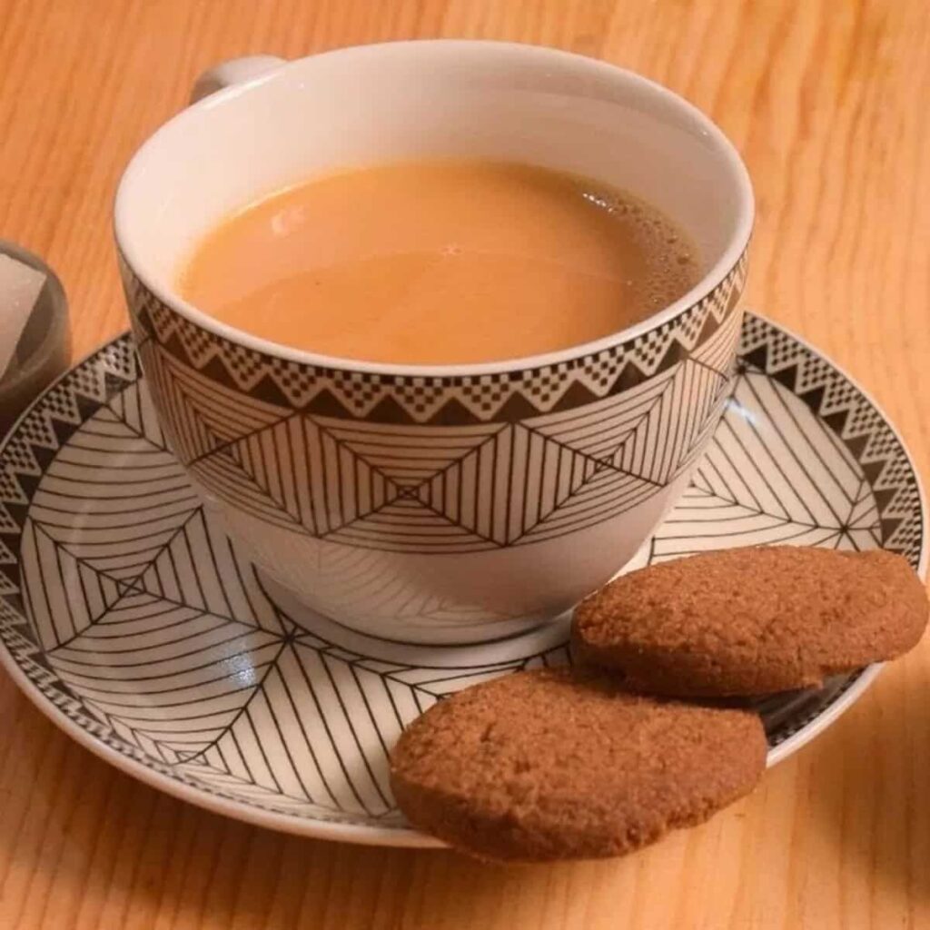 chai and biscuit